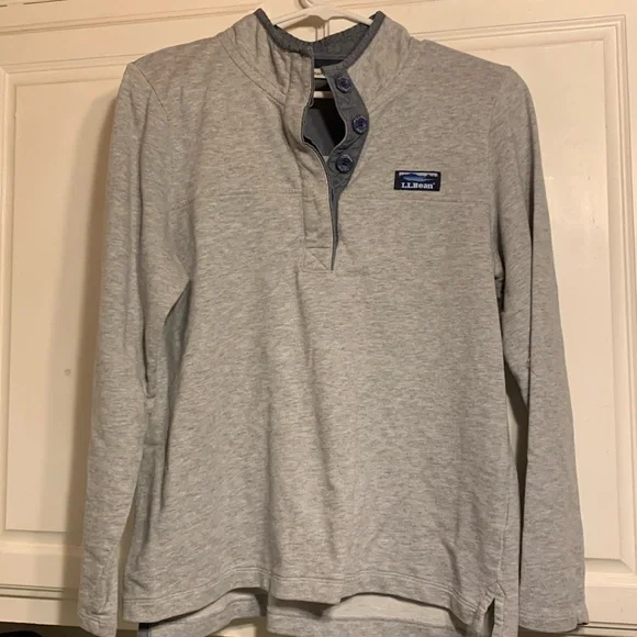 - LL BEAN Soft cotton rugby sweatshirt medium petite - Picture 2 of 8